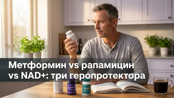 Метформин vs рапамицин vs NAD+ бустеры: три кандидата в геропротекторы
