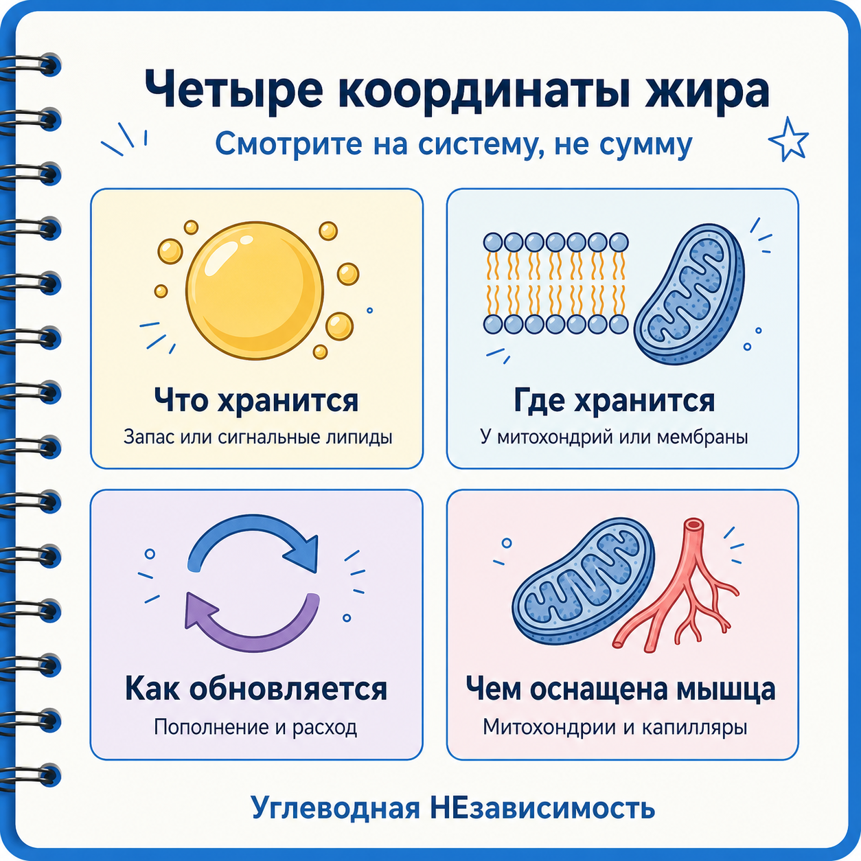 Четыре координаты внутримышечного жира: что хранится, где хранится, как обновляется и чем оснащена мышца