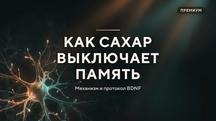 Инсулинорезистентность и память: как высокий сахар выключает BDNF — и как включить его обратно