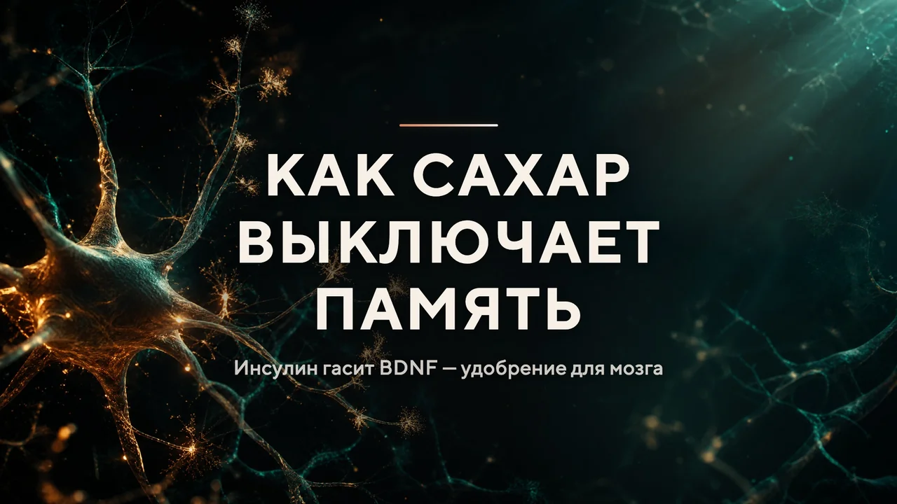 Инсулинорезистентность и память: как высокий сахар выключает BDNF