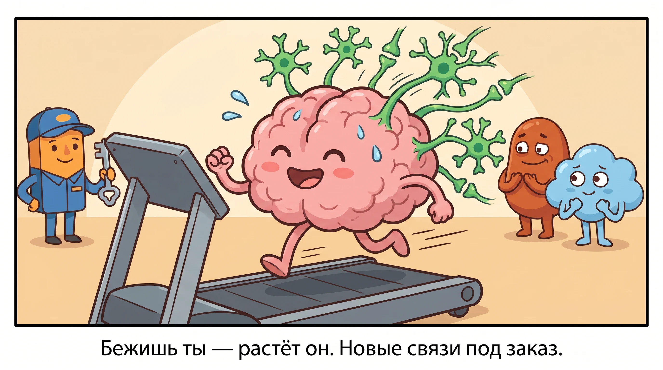 Мозг на беговой дорожке: бежишь ты — растут новые связи