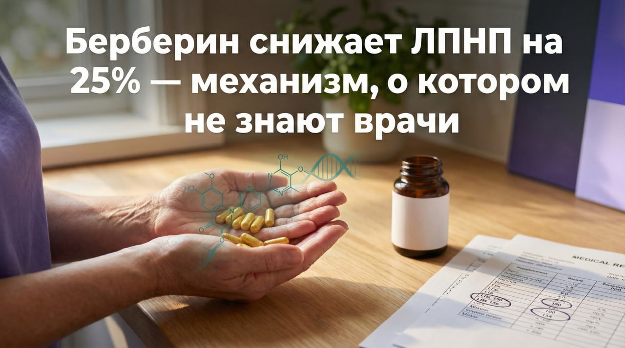 Берберин снижает холестерин — но не так, как статины