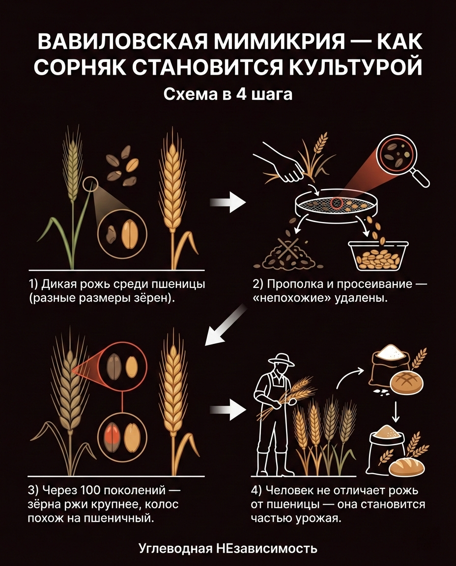 «Вавиловская мимикрия — как сорняк становится культурой»