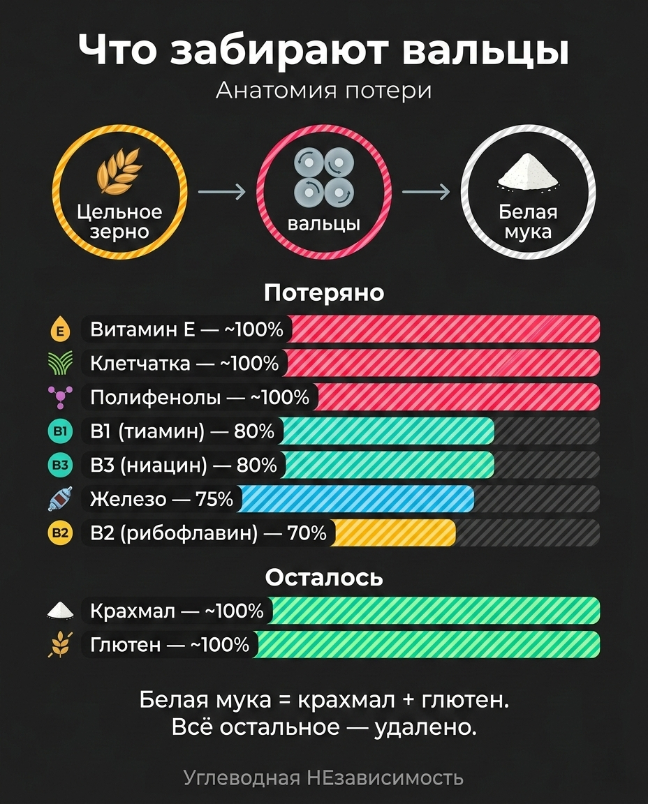 Что забирают вальцы: анатомия потери