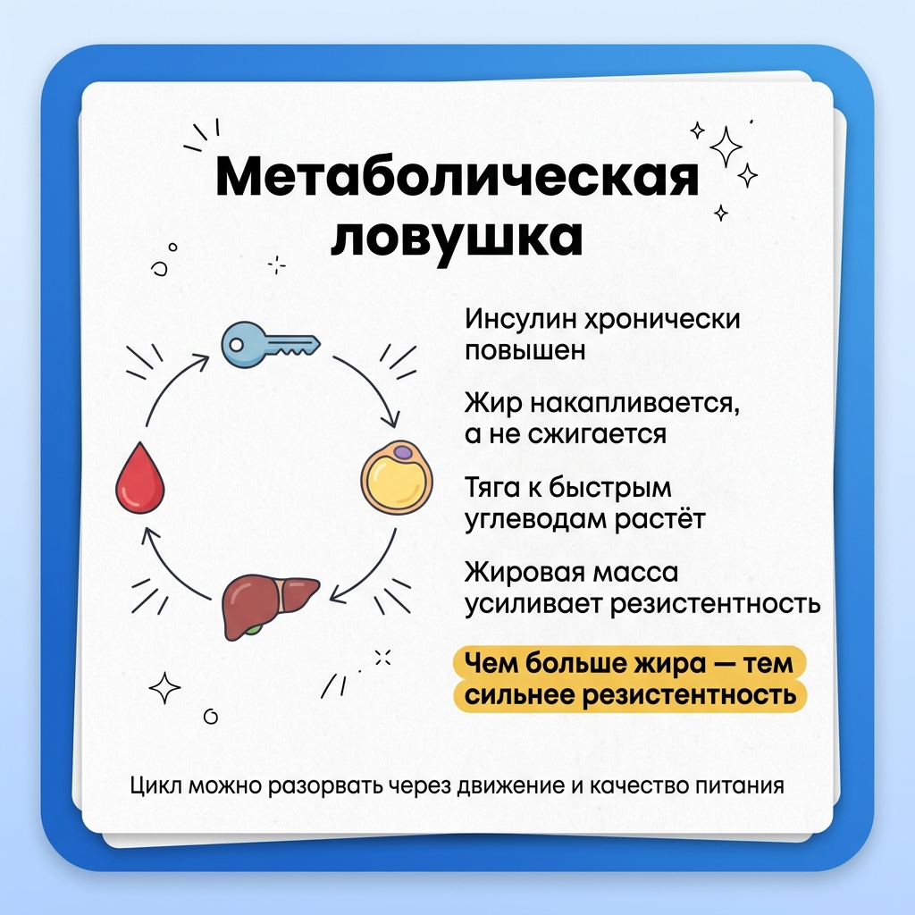 Порочный цикл инсулинорезистентности