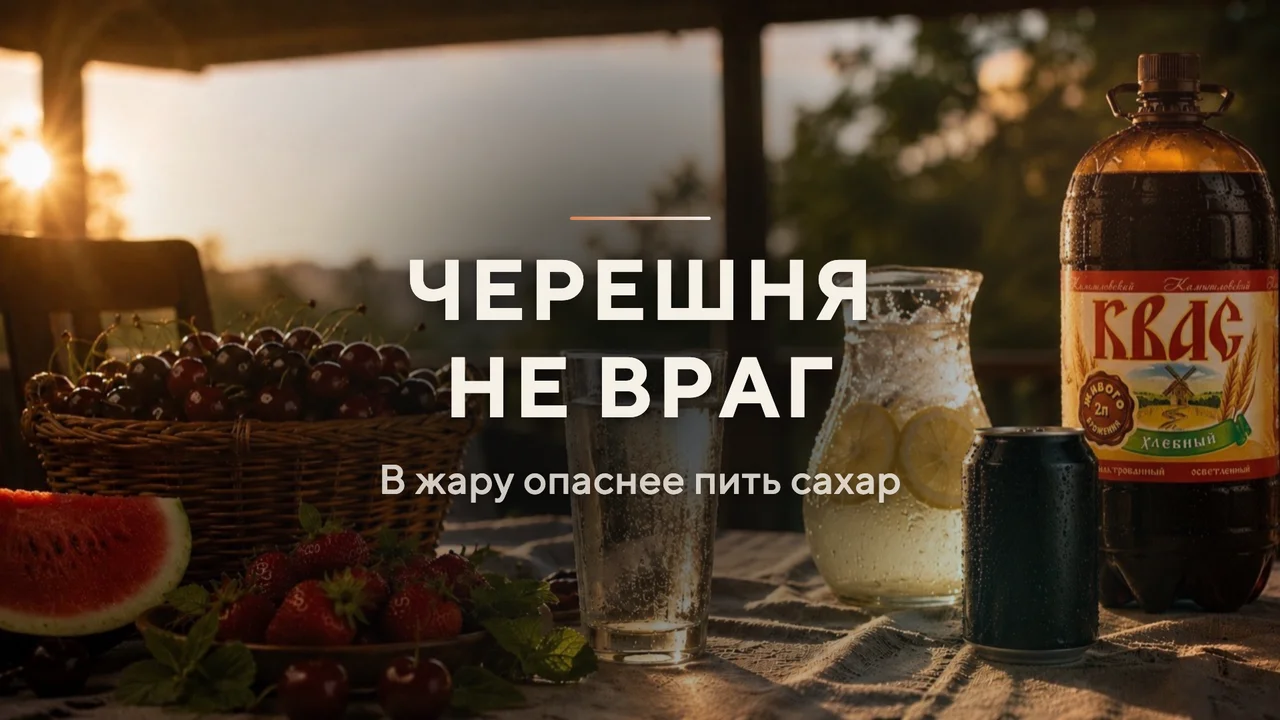 Черешня не враг: почему в жару опаснее не фрукт, а сладкая жидкость
