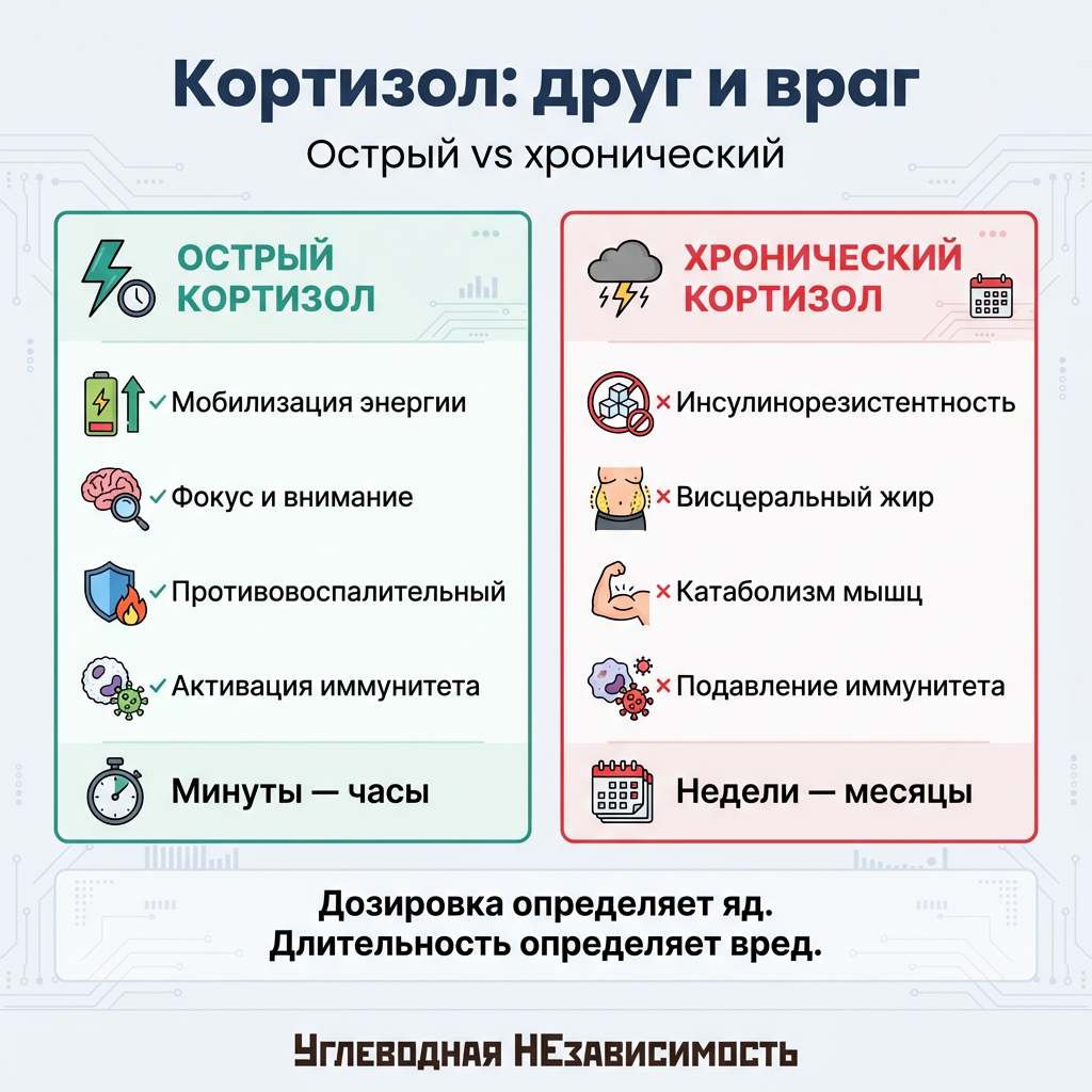 Острый vs хронический кортизол
