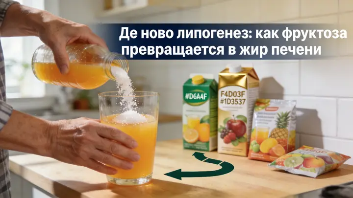 Де ново липогенез: как фруктоза превращается в жир печени