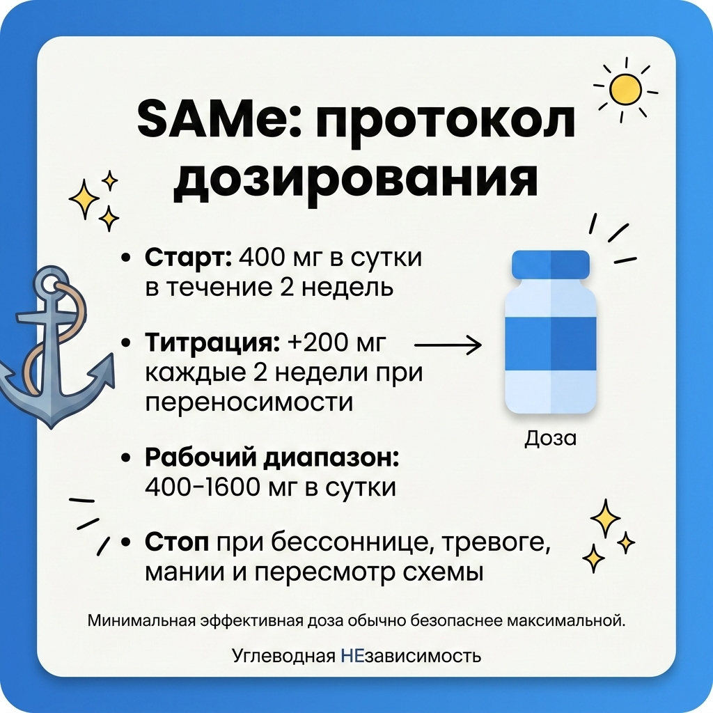 Протокол дозирования SAMe
