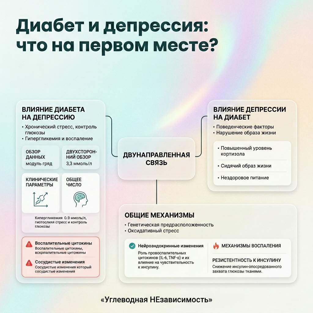 Инфографика: Диабет и депрессия: что на первом месте?