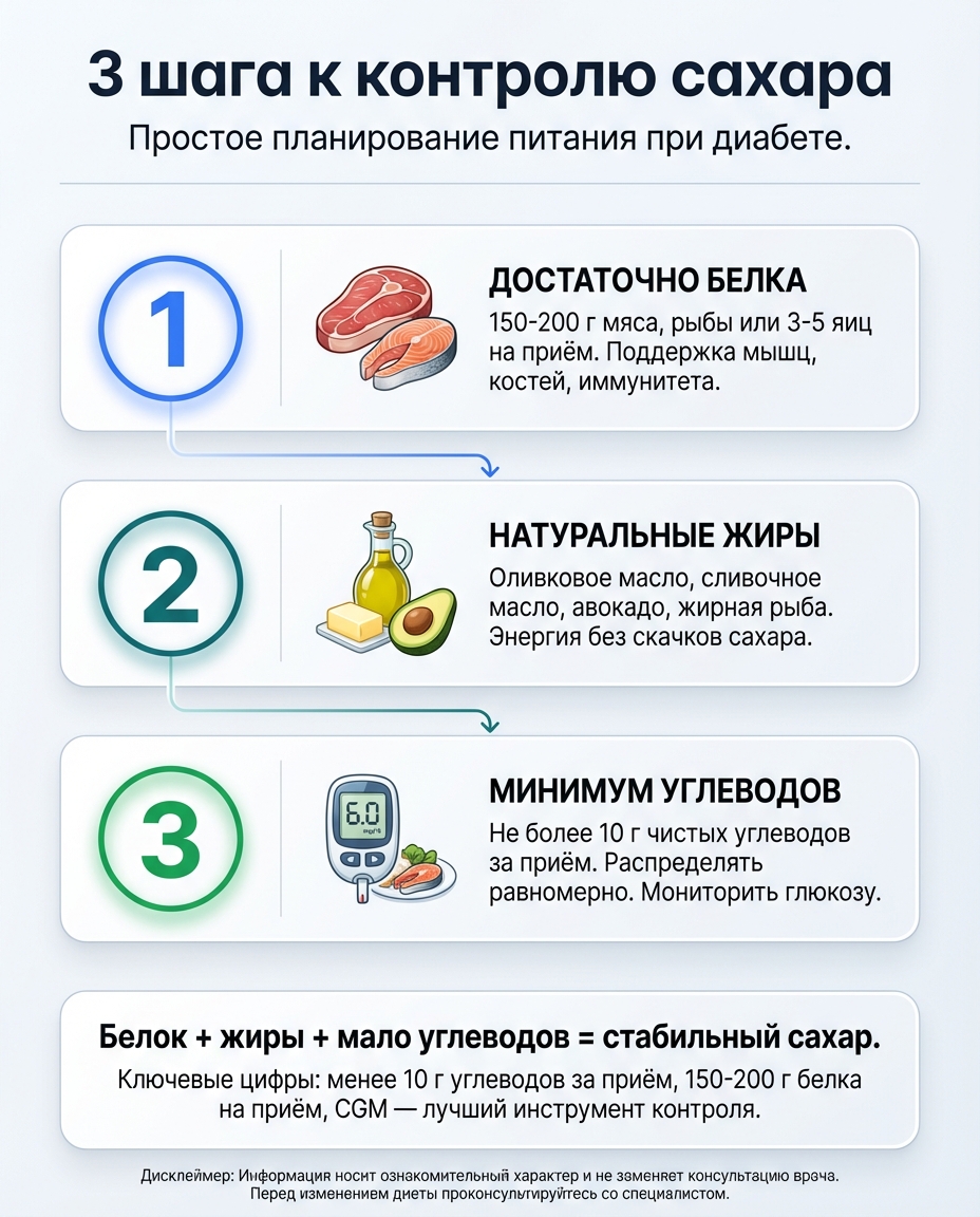 Три шага планирования питания при диабете