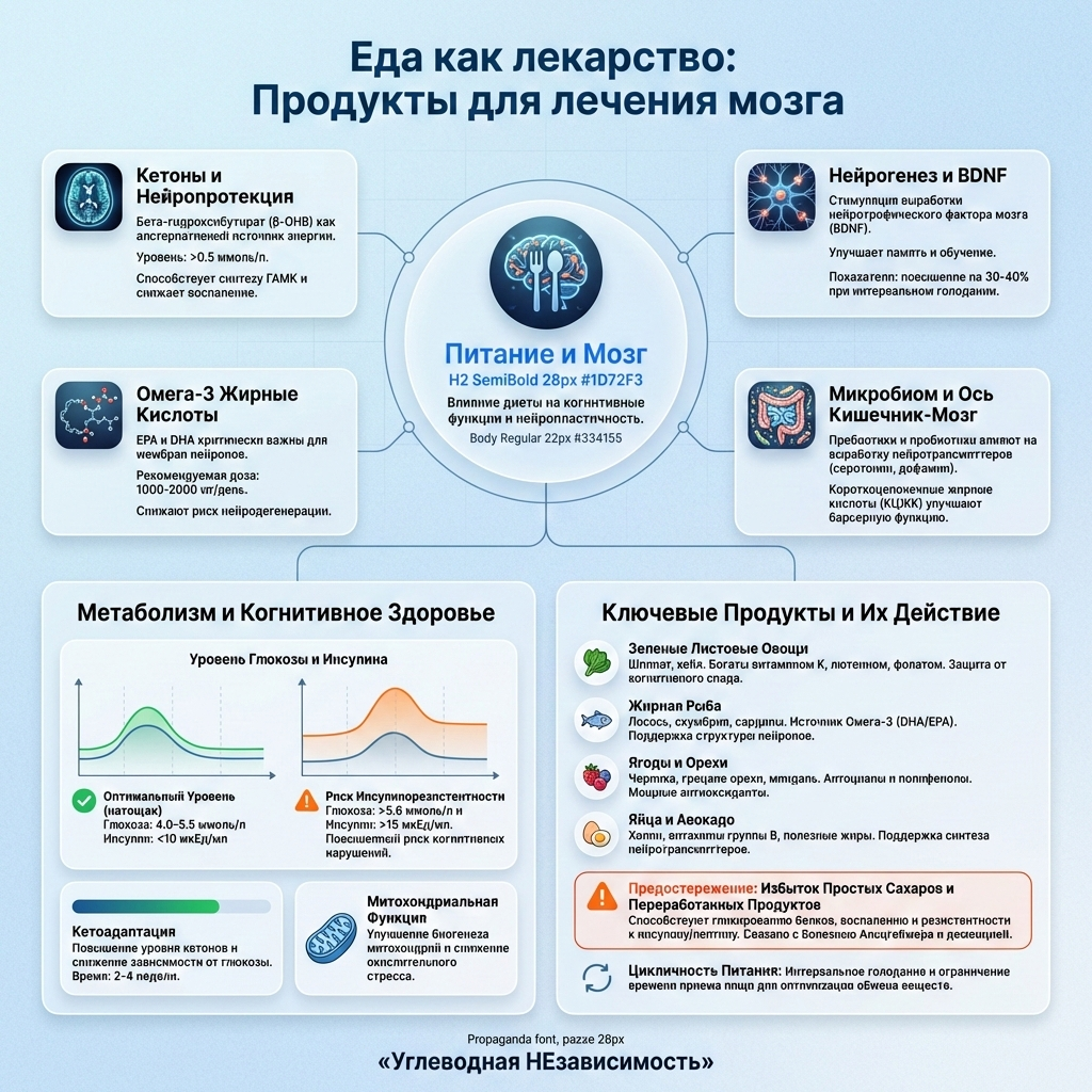 Инфографика: Еда как лекарство: Продукты для лечения мозга