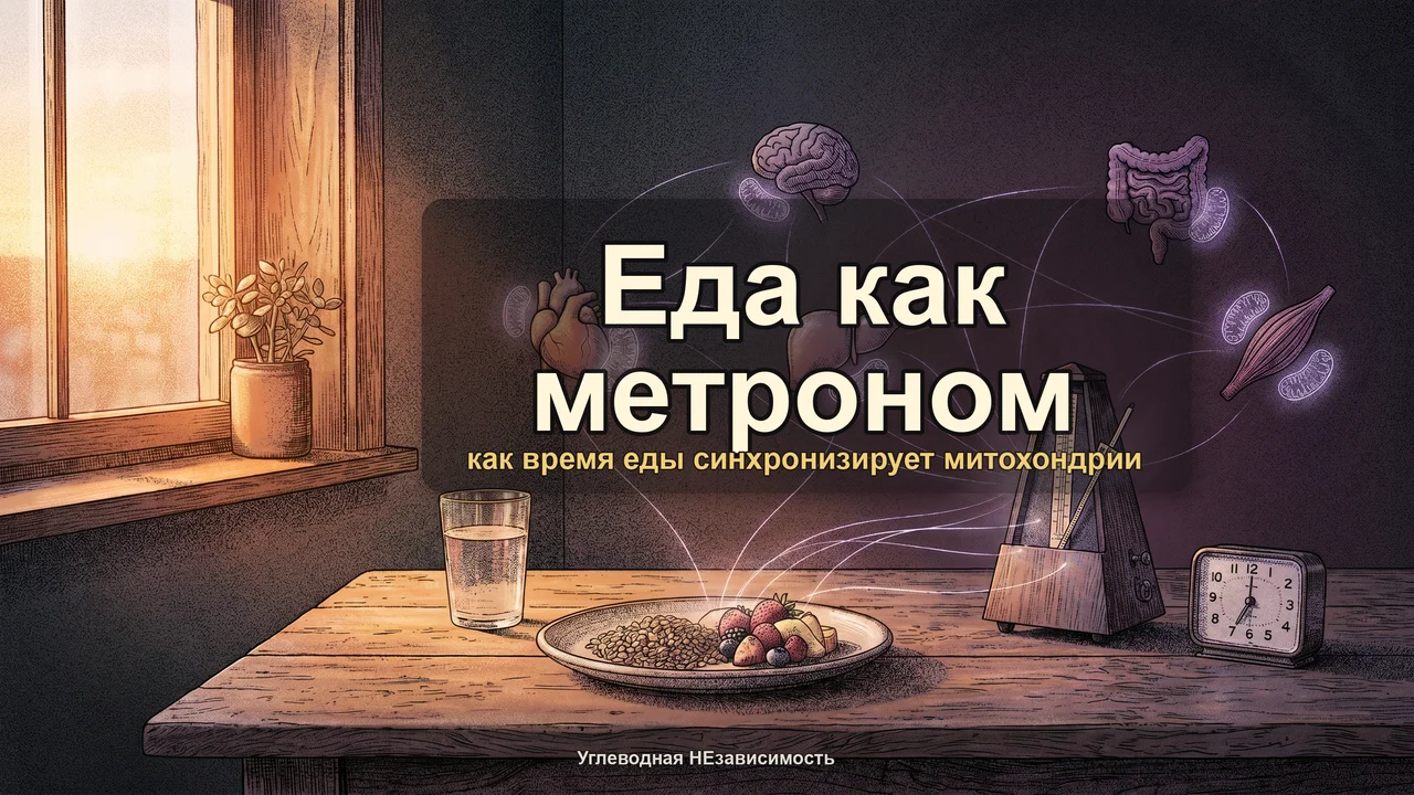 Время еды: почему приём пищи может синхронизировать митохондрии