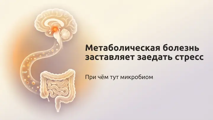Почему метаболическая болезнь заставляет заедать стресс — и при чём тут микробиом