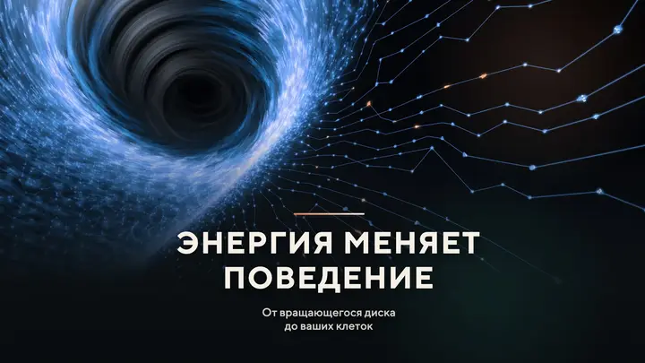 Энергия меняет поведение: от вращающегося диска до ваших клеток
