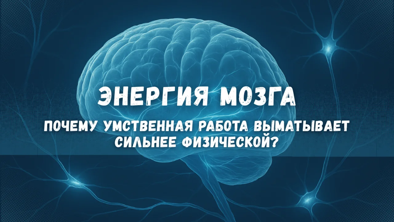 Энергия мозга: почему умственная работа выматывает сильнее физической?