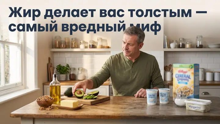 Жир делает вас толстым — как появился самый вредный миф в нутрициологии