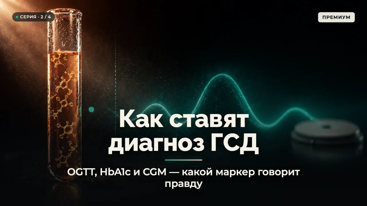 Как ставят диагноз ГСД: OGTT, HbA1c и что видит CGM