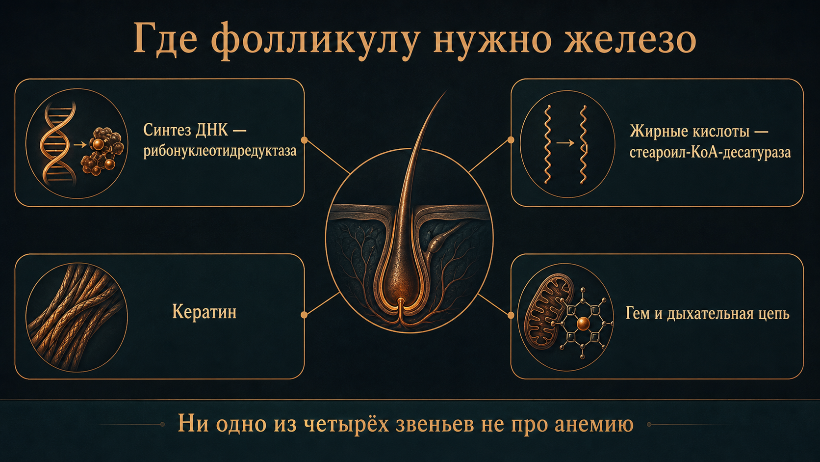 Четыре фермента фолликула, которым нужно железо