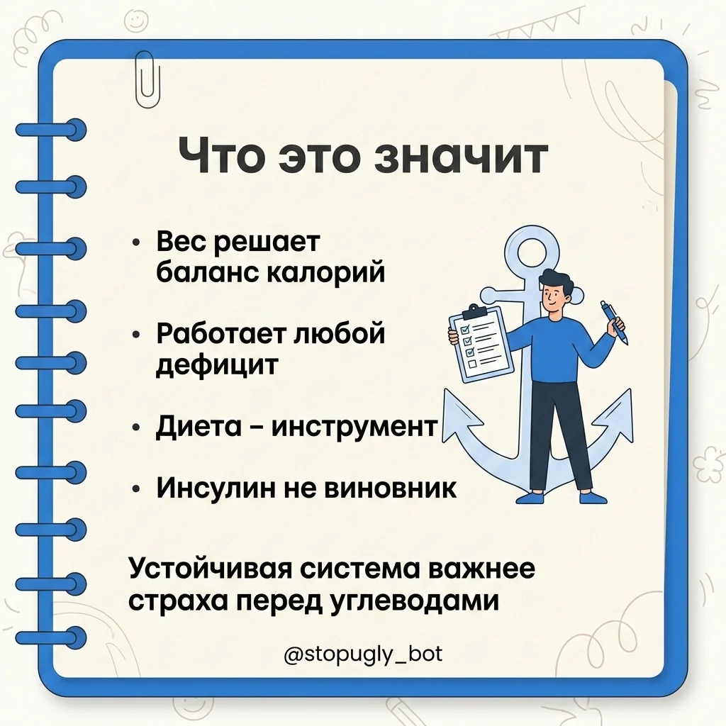Инфографика: Почему инсулин не делает вас толстым: биохимия против мифа