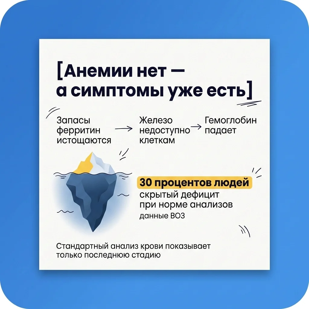 Инфографика: Железо: почему без него клетки задыхаются