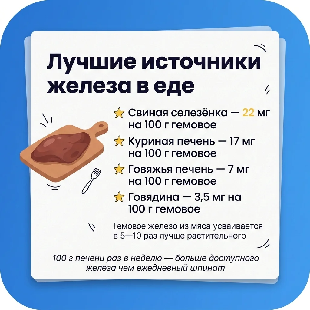 Инфографика: Протокол коррекции дефицита железа: от питания до добавок