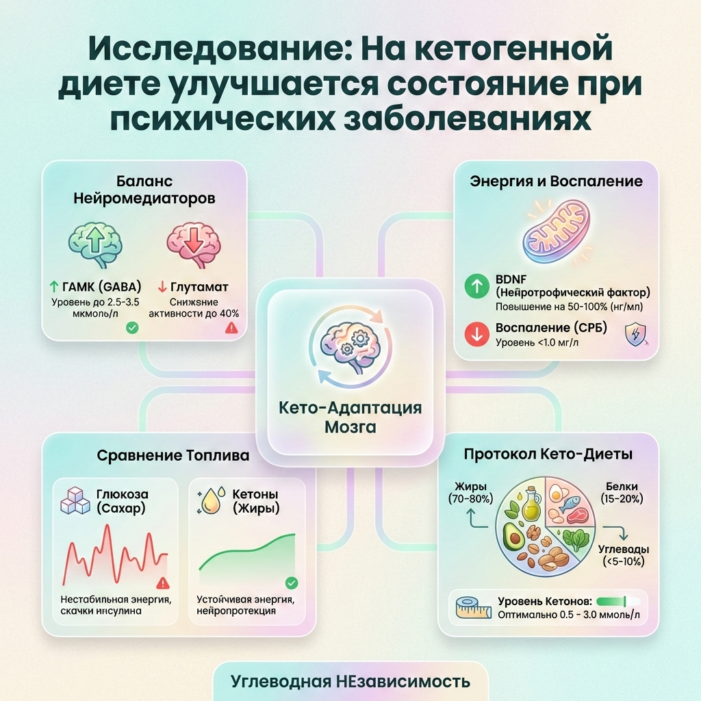 Инфографика: Исследование: На кетогенной диете улучшается состояние при психических заболеваниях