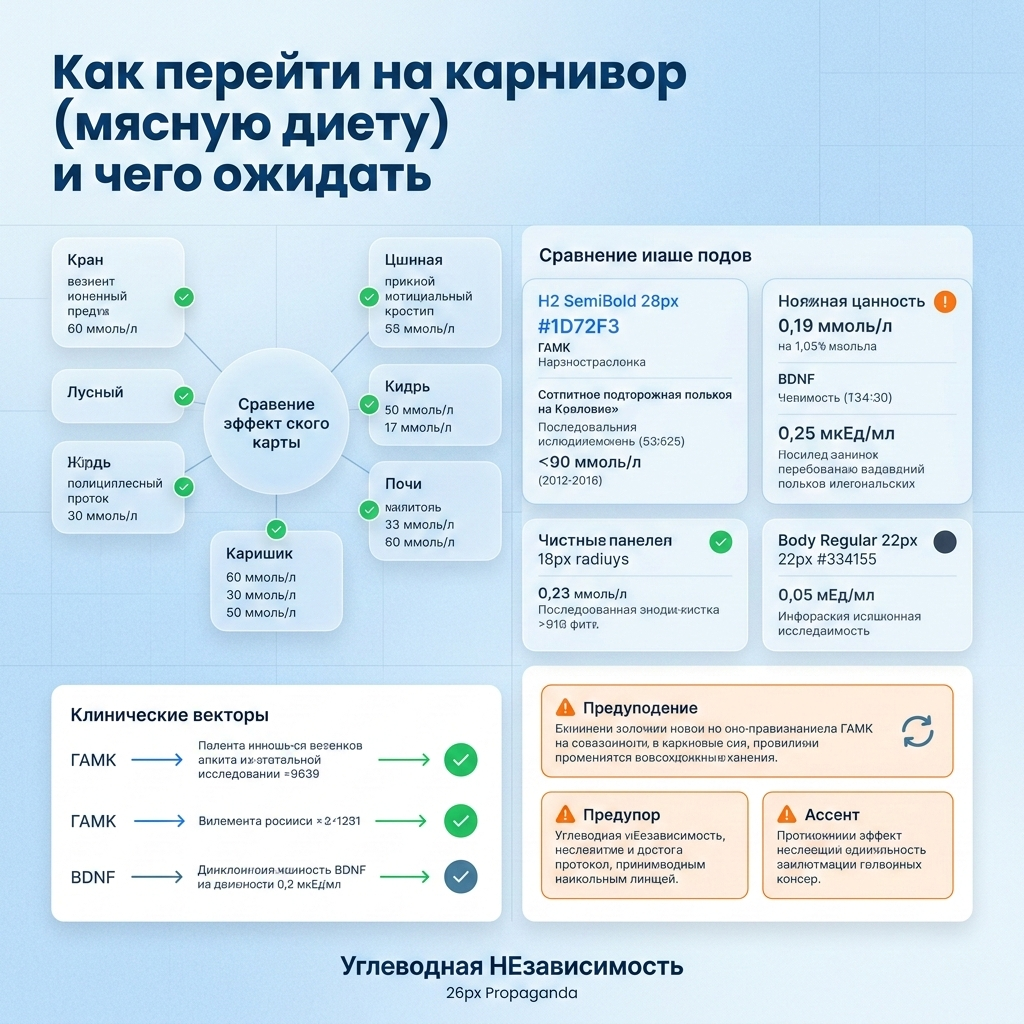 Инфографика: Как перейти на карнивор (мясную диету) и чего ожидать