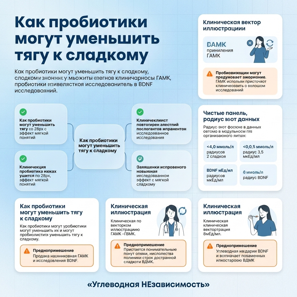 Инфографика: Как пробиотики могут уменьшить тягу к сладкому