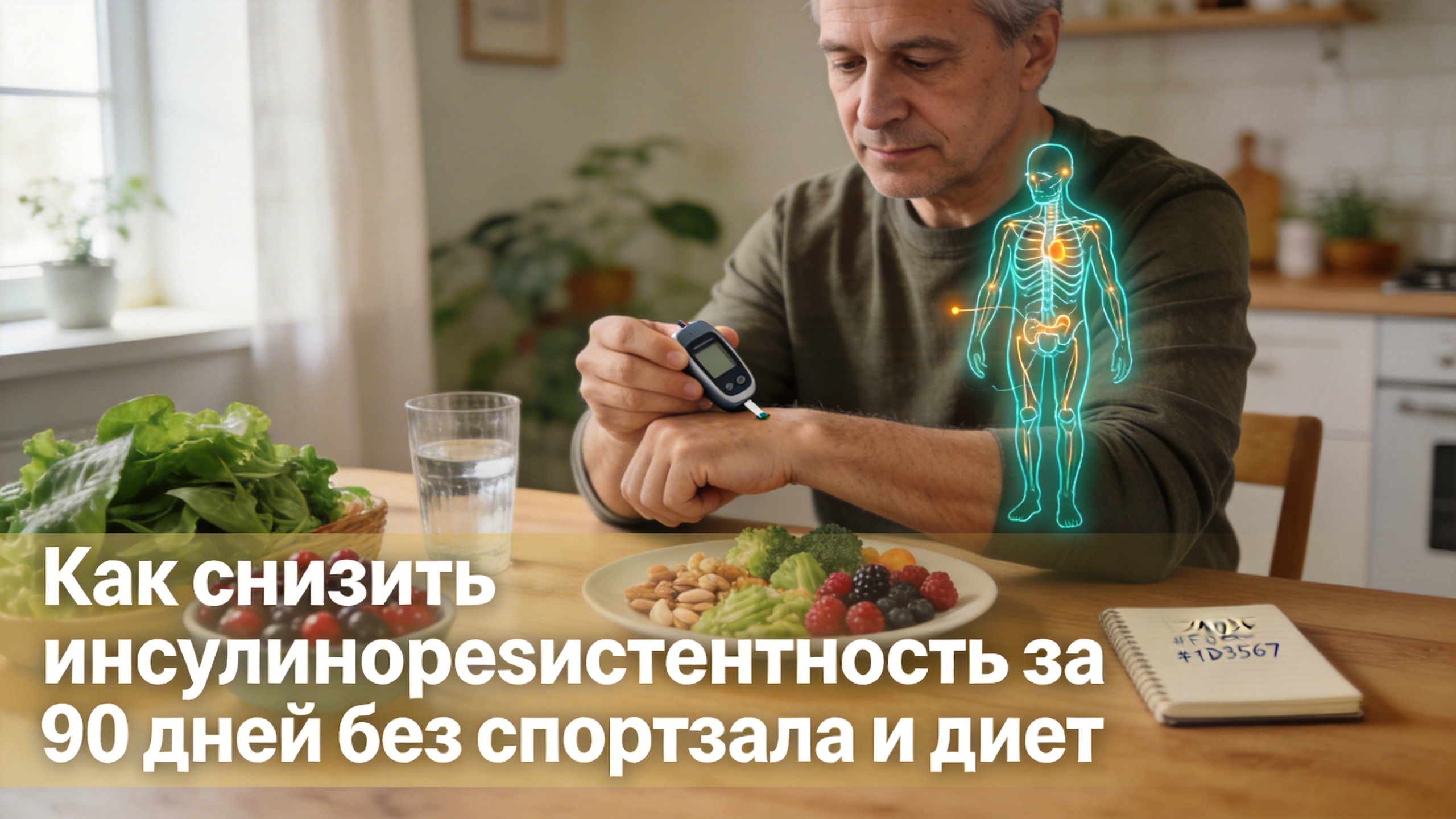 Как снизить инсулинорезистентность за 90 дней без спортзала и диет