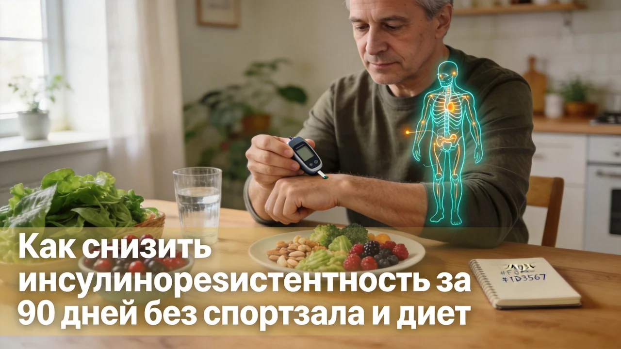 Как снизить инсулинорезистентность за 90 дней без спортзала и диет