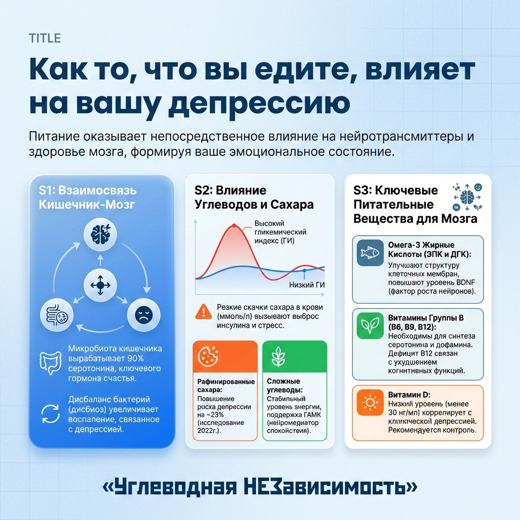 Инфографика: Как то, что вы едите, влияет на вашу депрессию