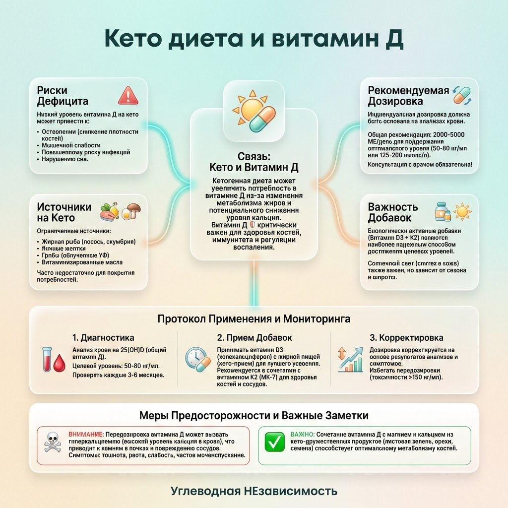 Инфографика: Кето диета и витамин Д