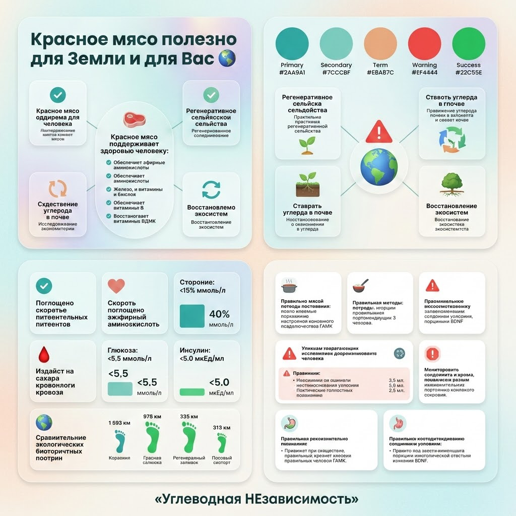 Инфографика: Красное мясо полезно для Земли и для Вас 🌎