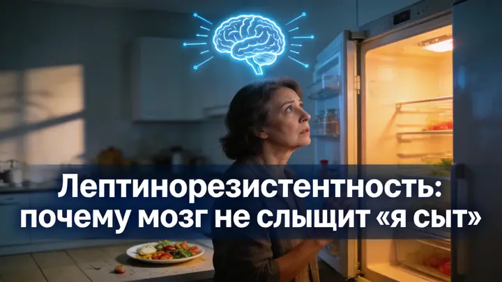 Лептинорезистентность: почему мозг не слышит «я сыт»