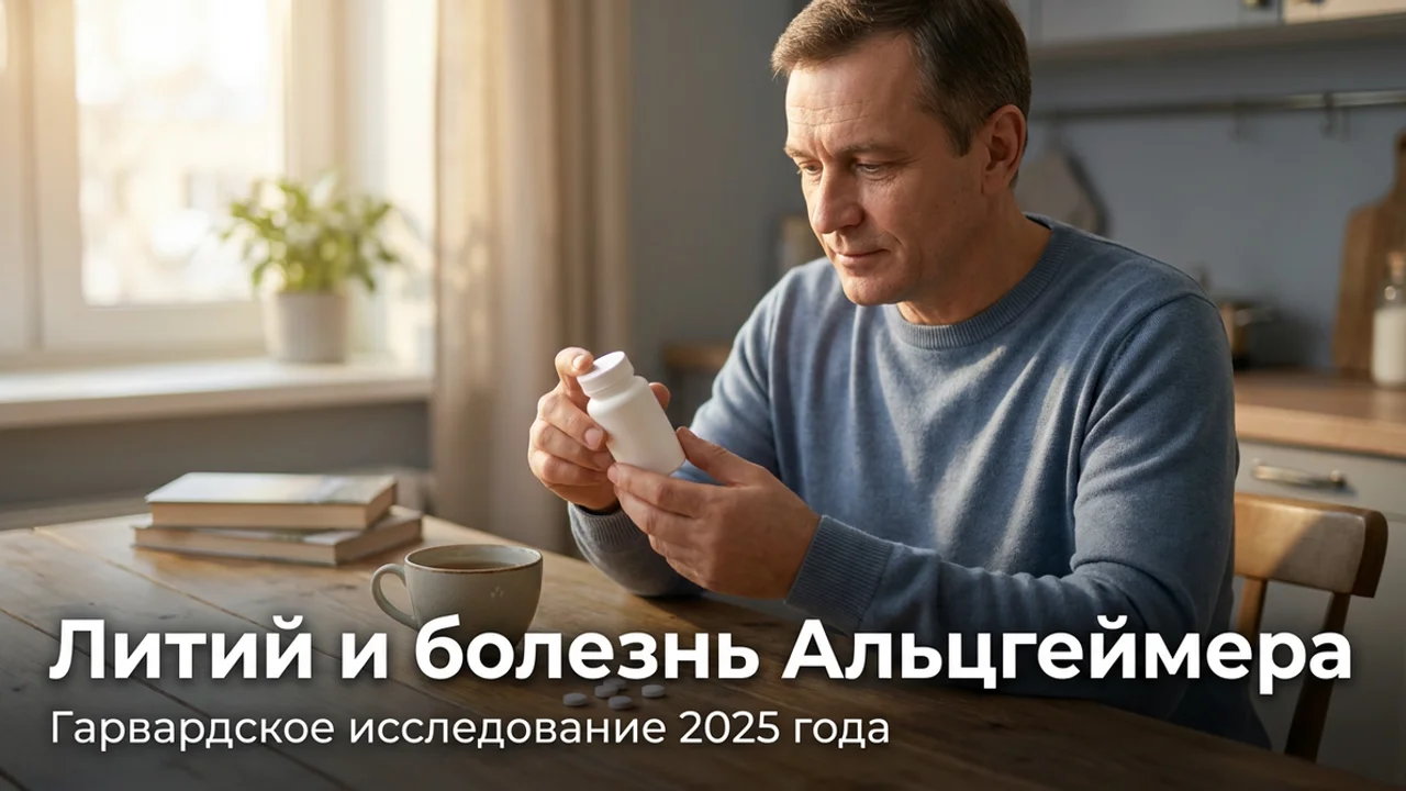 Литий и болезнь Альцгеймера: гарвардское исследование 2025 года