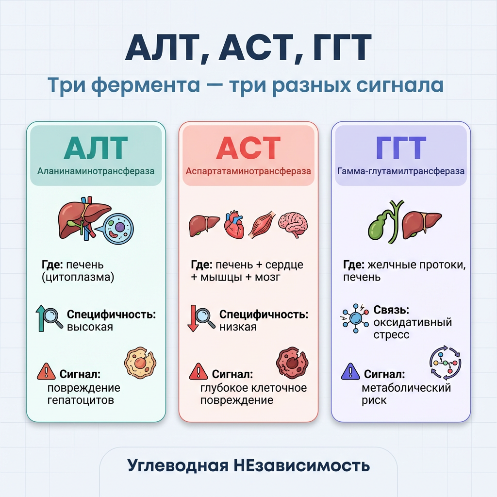 АЛТ, АСТ, ГГТ: базовые понятия