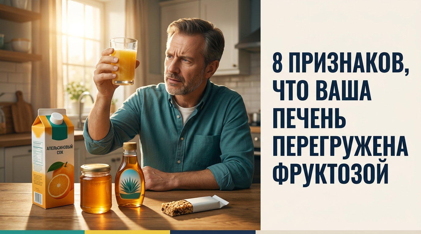 8 признаков, что ваша печень перегружена фруктозой (и это не алкоголь)