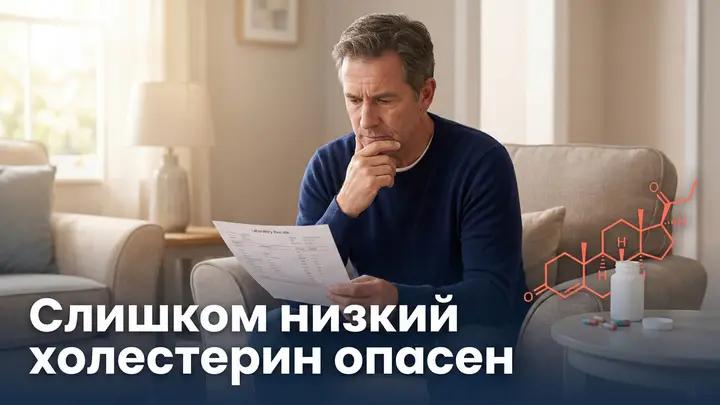Почему слишком низкий холестерин опасен: тестостерон, кортизол, витамин D