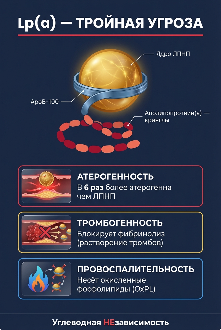 Lp(a) — тройная угроза: атерогенность, тромбогенность, провоспалительность