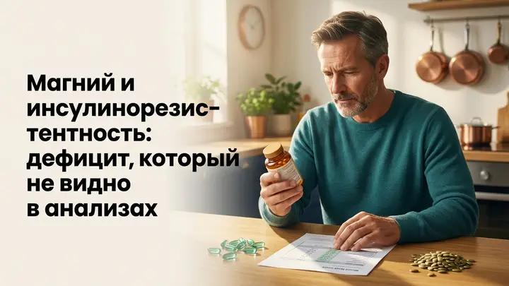 Магний и инсулинорезистентность: дефицит, который не видно в анализах
