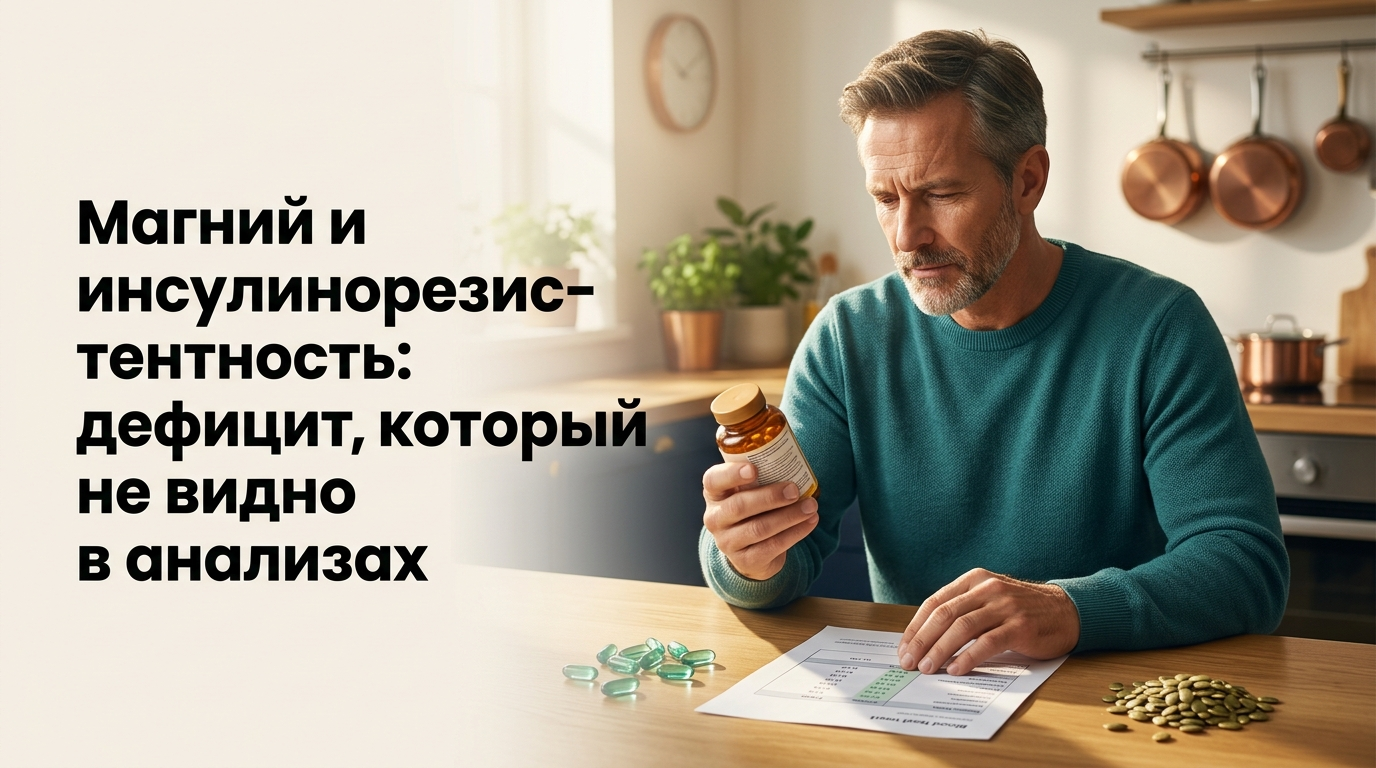 Магний и инсулинорезистентность: дефицит, который не видно в анализах