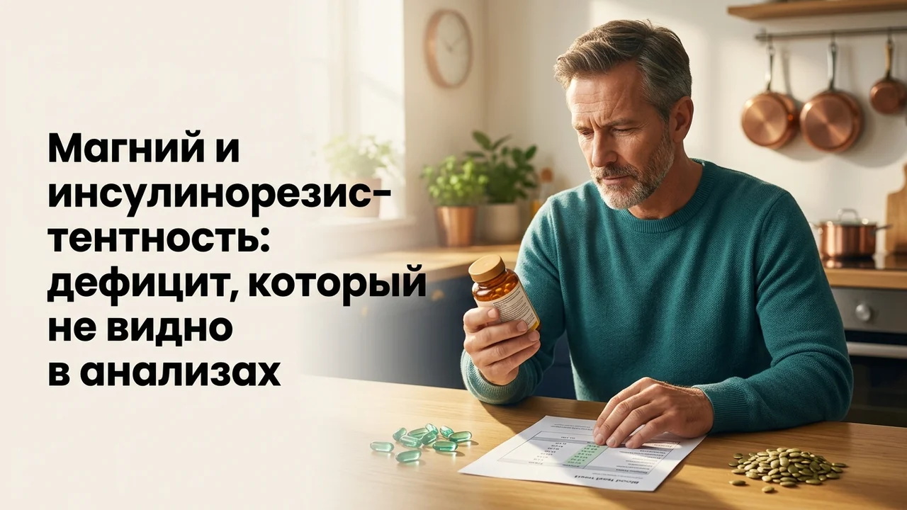 Магний и инсулинорезистентность: дефицит, который не видно в анализах