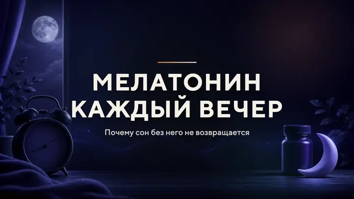 Мелатонин каждый вечер: почему вы всё ещё не можете спать без него