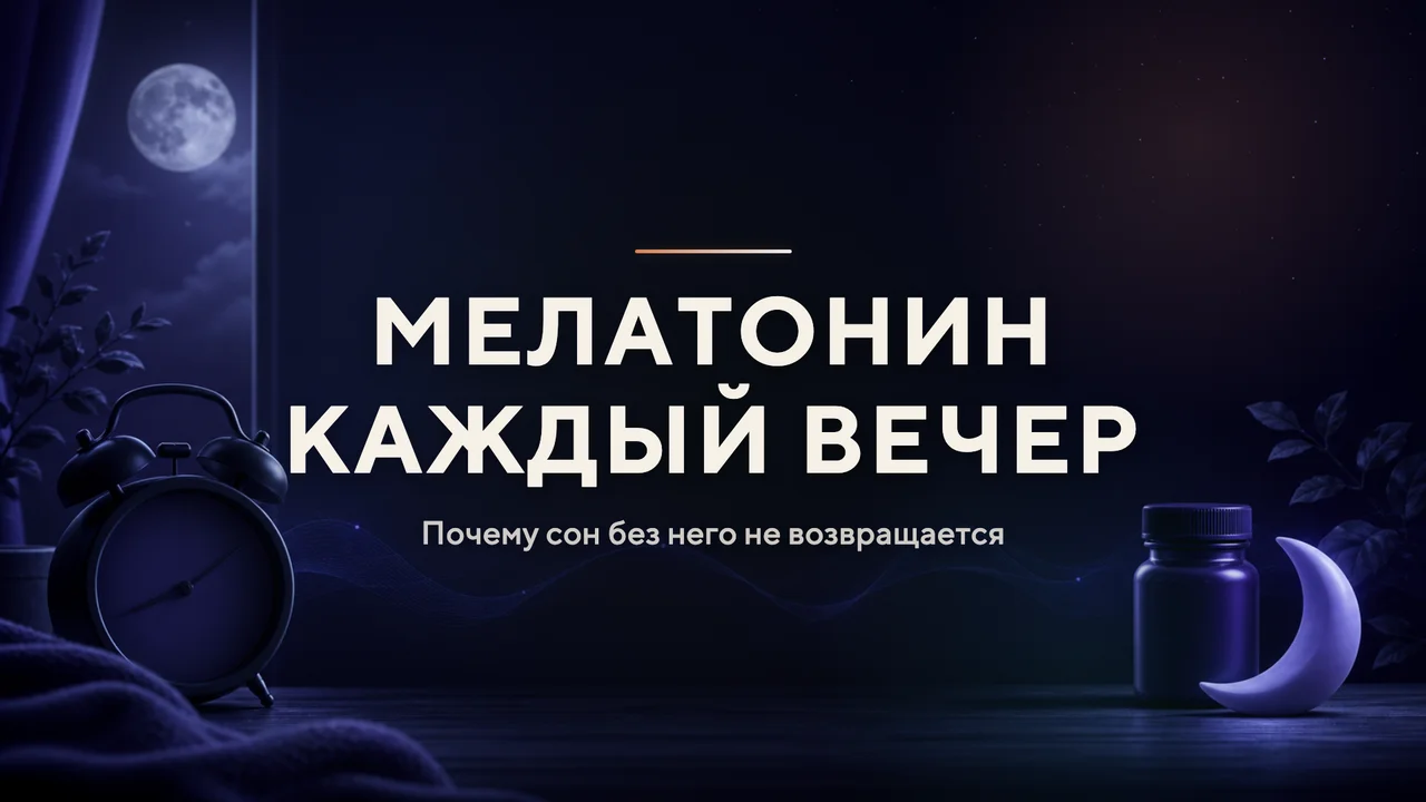 Мелатонин каждый вечер: почему вы всё ещё не можете спать без него