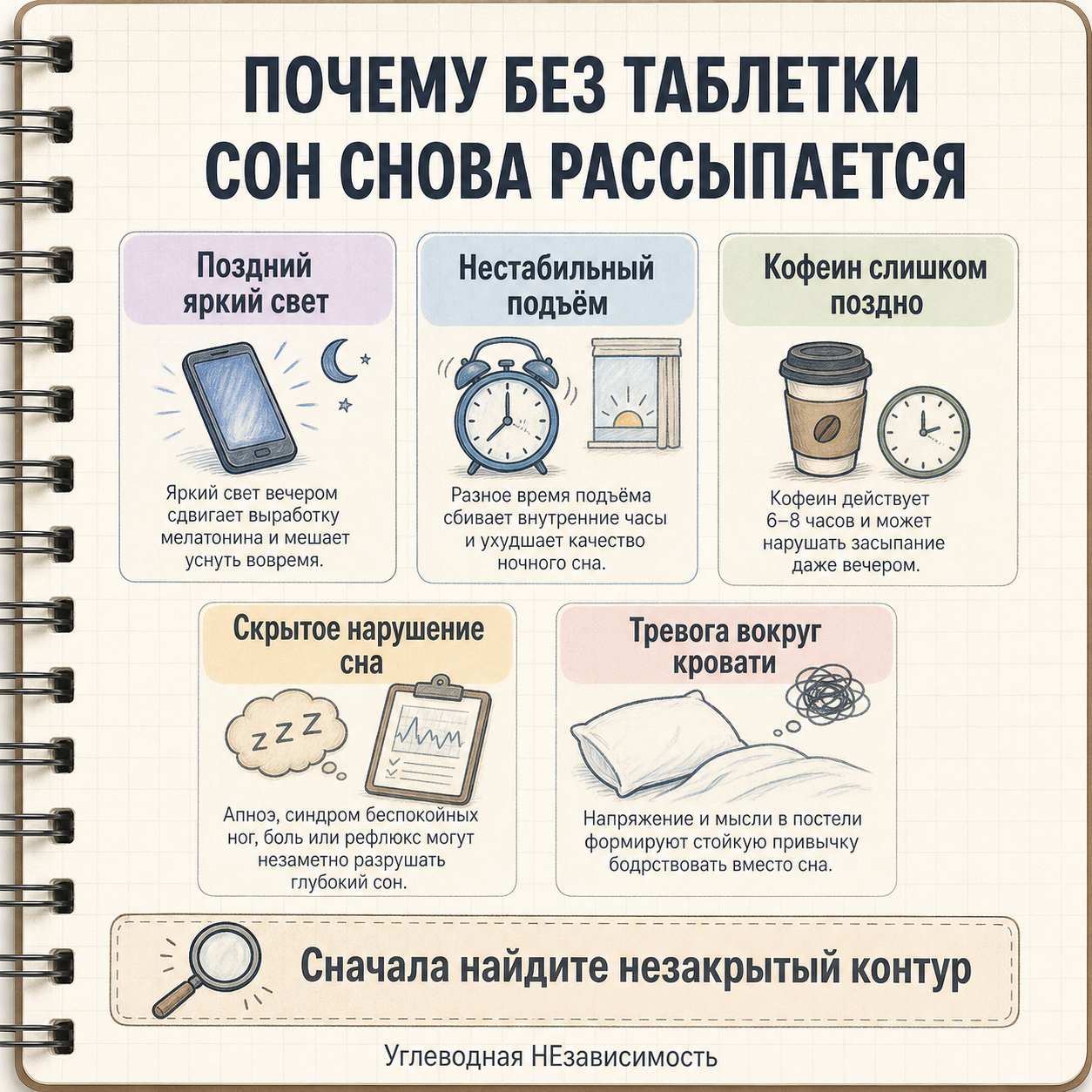 Почему сон снова рассыпается без таблетки