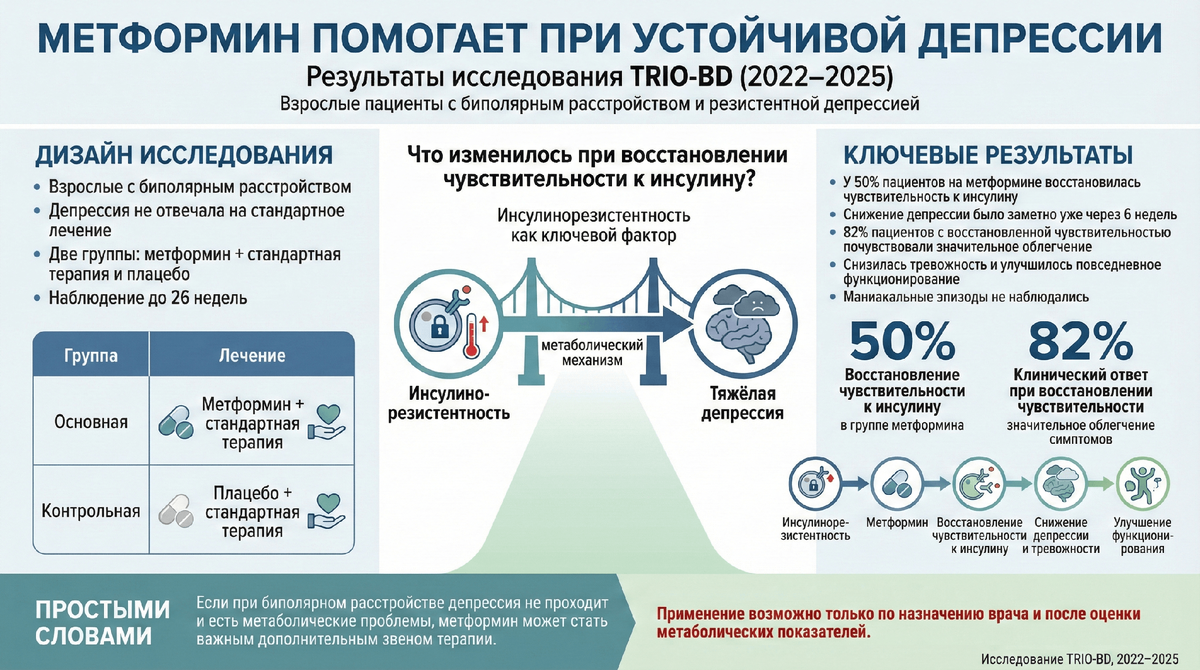 Как метформин помогает мозгу: механизмы действия