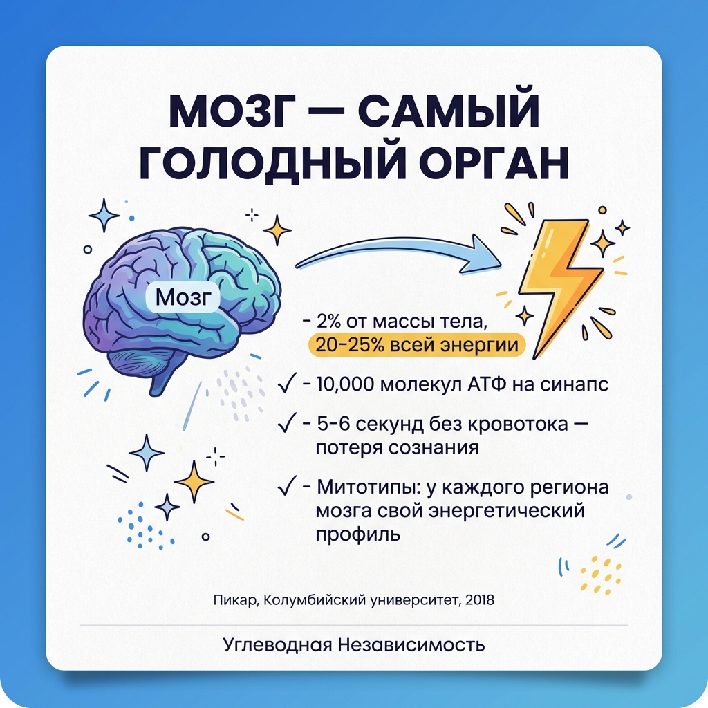 Мозг — самый голодный орган