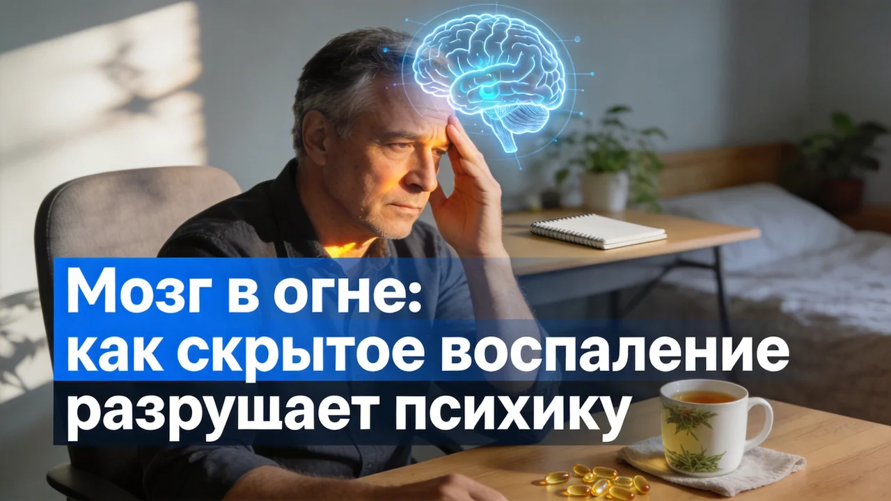Мозг в огне: как скрытое воспаление разрушает психику