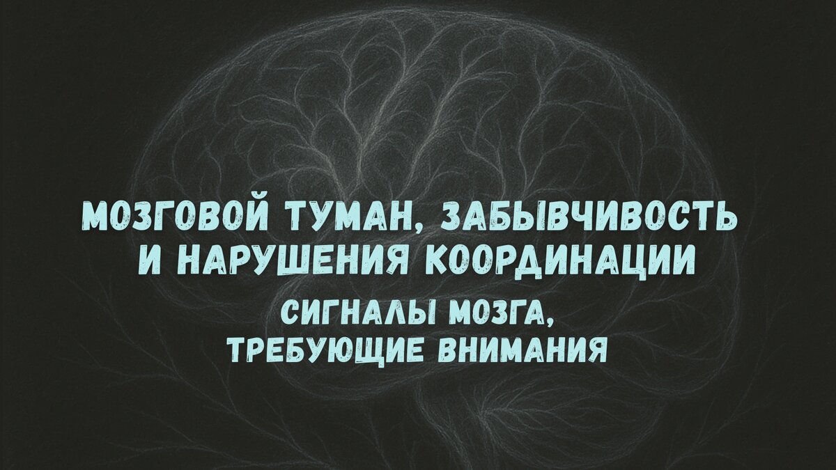 Мозговой туман, забывчивость и нарушения координации: сигналы мозга, требующие внимания